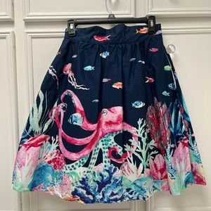 ModCloth A-Line Marine Bio Skirt in Medium